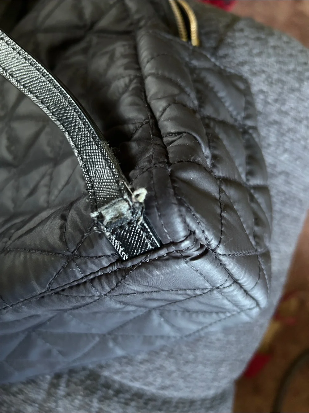 kate spade Quilted Black Mini Backpack with Gold Hardware